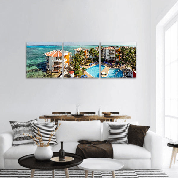 San Andres, Colombia, Coral island in the Caribbean Sea panoramic canvas wall art