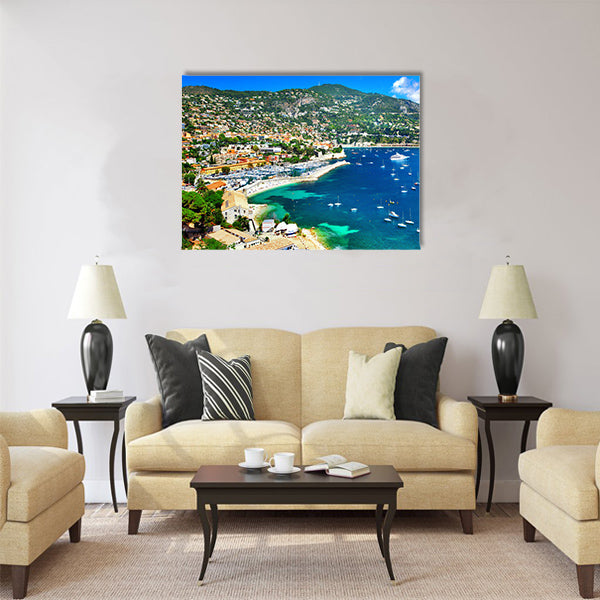 pictorial azzure coast of France, view ov Nice Multi Panel Canvas Wall Art