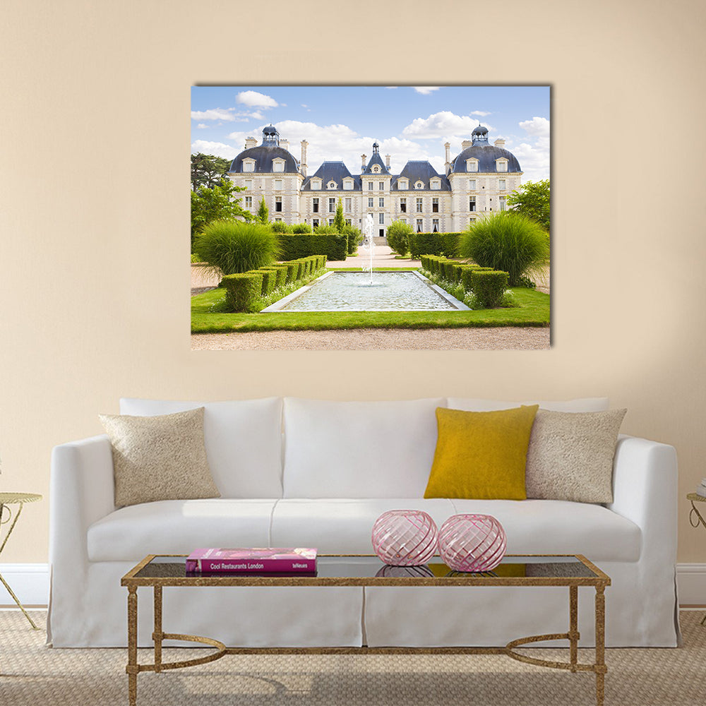 Cheverny Chateau view from apprentices garden, France Multi Panel Canvas Wall Art