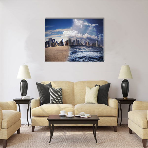 Melting of glaciers due to global warming Multi Panel Canvas Wall Art