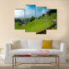 Wonderful mountain landscape looking very peaceful Multi panel canvas wall art