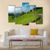 Wonderful mountain landscape looking very peaceful Multi panel canvas wall art