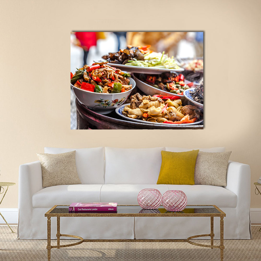 Chinese food Multi panel canvas wall art