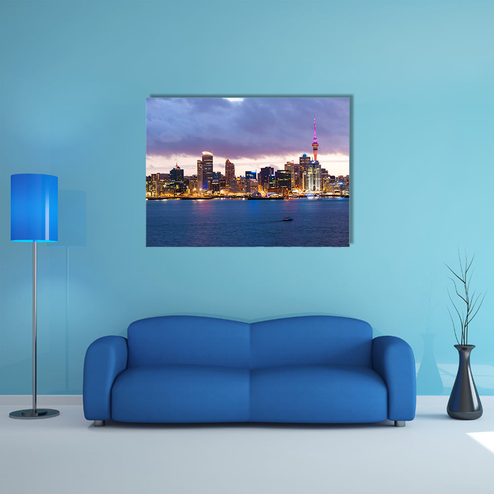 Skyline Photo Of The Biggest City In The New Zealand Multi Panel Canvas Wall Art