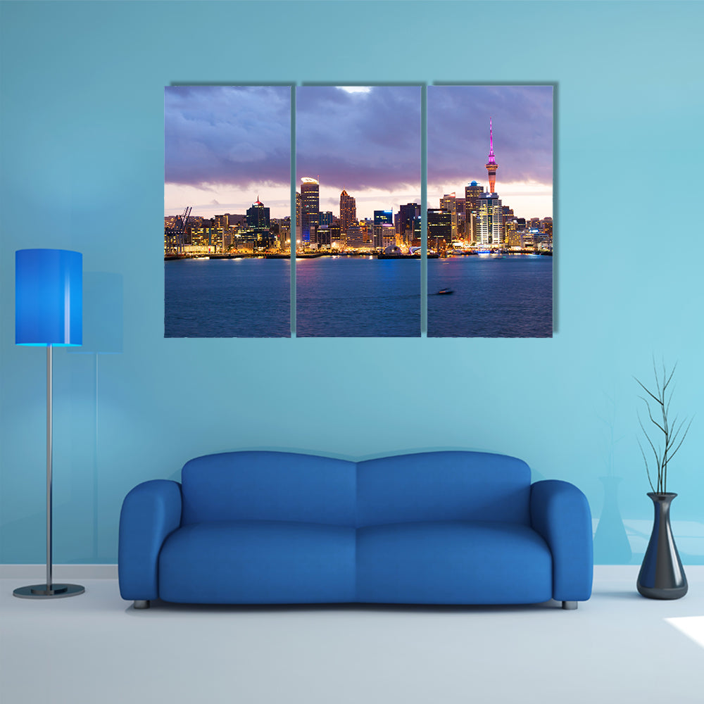 Skyline Photo Of The Biggest City In The New Zealand Multi Panel Canvas Wall Art