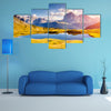 The great view on the Sassolungo (Langkofel) and Sella group, valley Gardena Multi Panel Canvas Wall Art