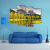 A great view of the foggy Lago Di Antorno in National Park Multi Panel Canvas Wall Art