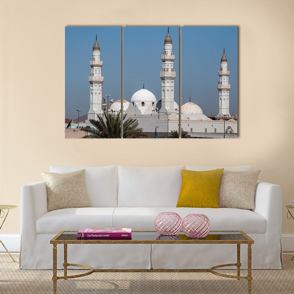 Quba Mosque in Al Madinah, Saudi Arabia. multi panel canvas wall art