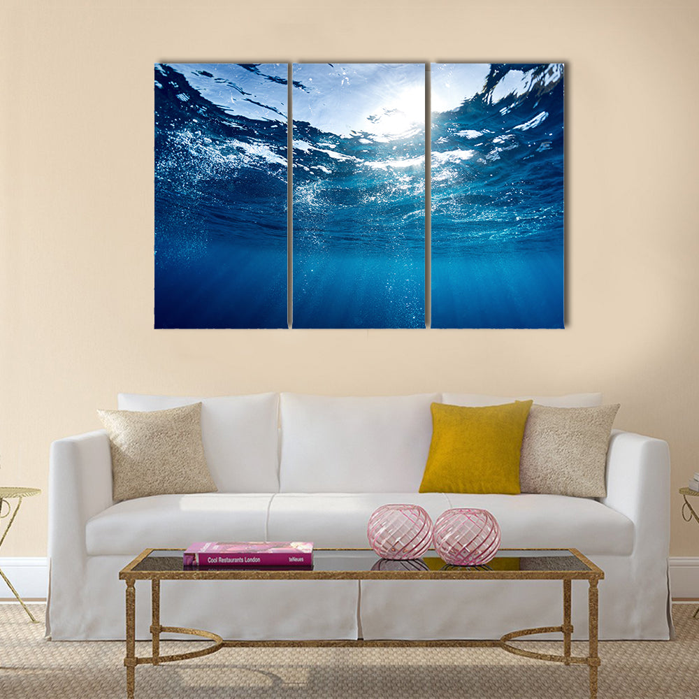 The Natural Beauty Of The Blue Sea, Multi Panel Canvas Wall Art