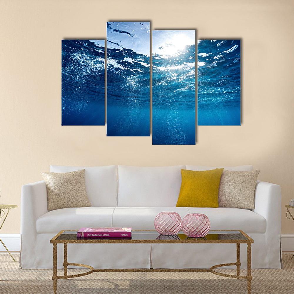 The Natural Beauty Of The Blue Sea, Multi Panel Canvas Wall Art