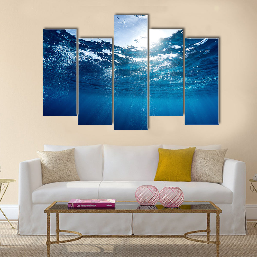 The Natural Beauty Of The Blue Sea, Multi Panel Canvas Wall Art
