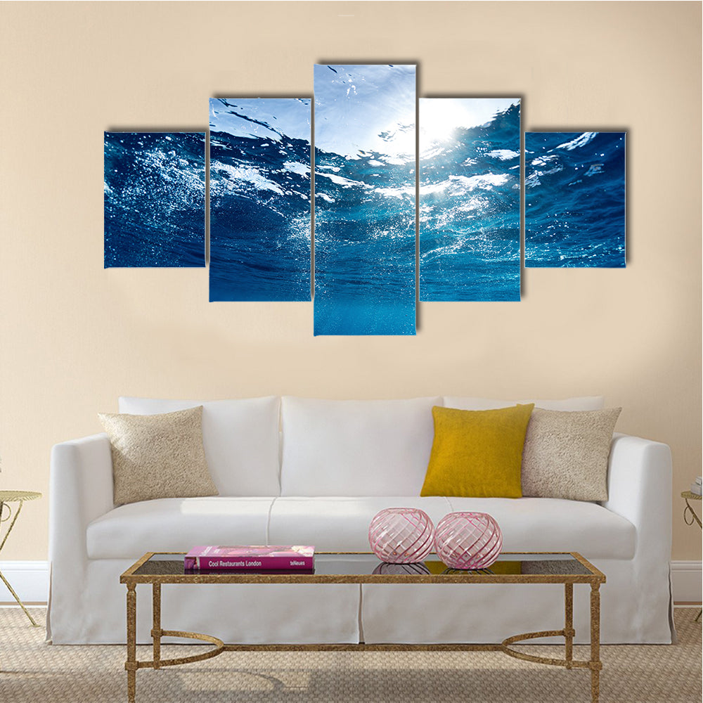 The Natural Beauty Of The Blue Sea, Multi Panel Canvas Wall Art