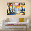 Oil painting - colorful spring landscape Multi Panel Canvas Wall Art