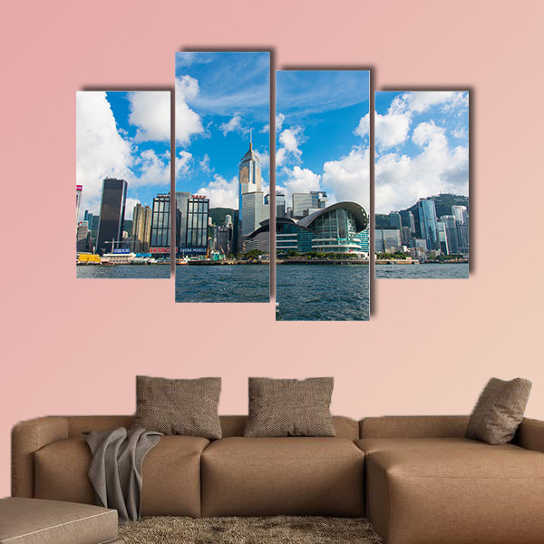 Hong Kong skyline multi panel canvas wall art