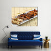 Barbecued chicken / Yakitori / Japanese food Multi panel canvas wall art