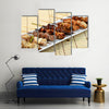 Barbecued chicken / Yakitori / Japanese food Multi panel canvas wall art