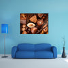 Chocolates background Praline chocolate sweets Multi panel canvas wall art