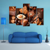 Chocolates background Praline chocolate sweets Multi panel canvas wall art