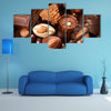 Chocolates background Praline chocolate sweets Multi panel canvas wall art