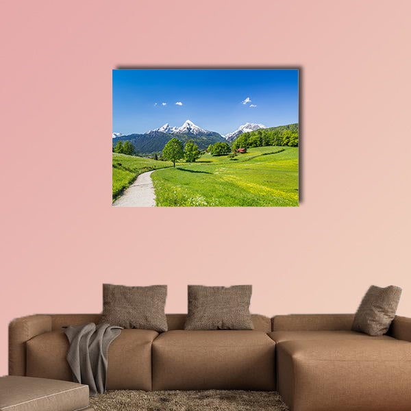 Idyllische Sommer lands Nationalpark Berchtesgadener multi panel canvas wall art