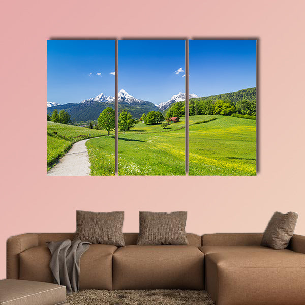 Idyllische Sommer lands Nationalpark Berchtesgadener multi panel canvas wall art