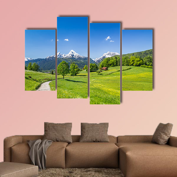 Idyllische Sommer lands Nationalpark Berchtesgadener multi panel canvas wall art