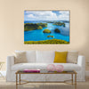 Beautiful view of Palau islands from above multi panel canvas wall art