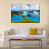 Beautiful view of Palau islands from above multi panel canvas wall art