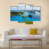 Beautiful view of Palau islands from above multi panel canvas wall art