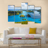 Beautiful view of Palau islands from above multi panel canvas wall art