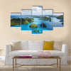 Beautiful view of Palau islands from above multi panel canvas wall art