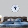 snowboarder snowboarding hexagonal canvas wall art