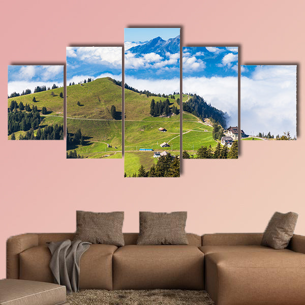 Stunning view of the Pilatus from top of Rigi Mountain wall art