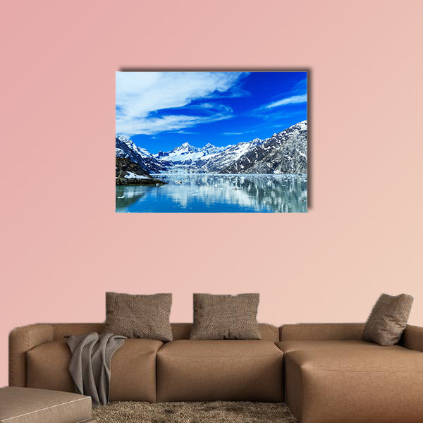 Panoramic view of Glacier Bay national Park. John Hopkins Glacier wall art