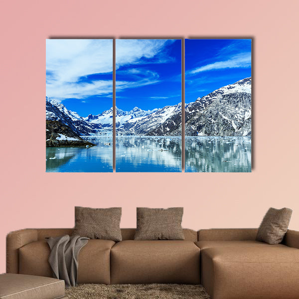 Panoramic view of Glacier Bay national Park. John Hopkins Glacier wall art