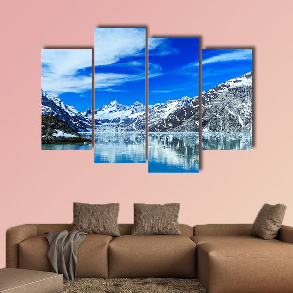 Panoramic view of Glacier Bay national Park. John Hopkins Glacier wall art