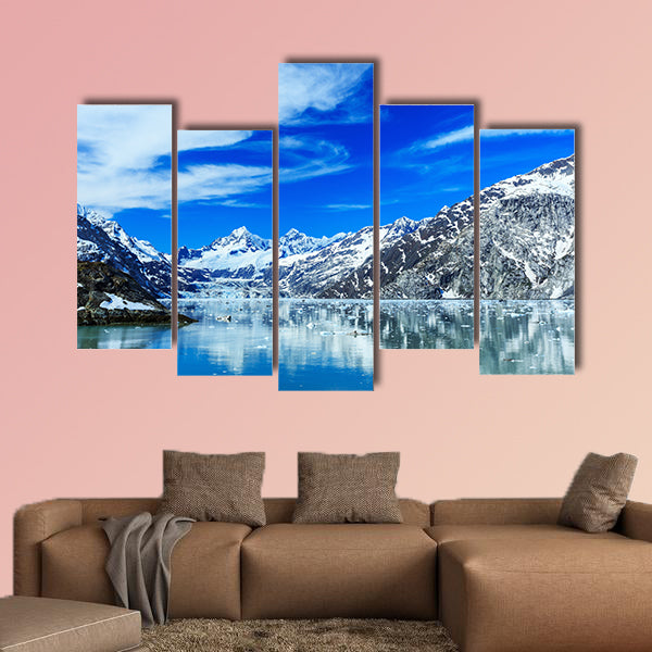 Panoramic view of Glacier Bay national Park. John Hopkins Glacier wall art