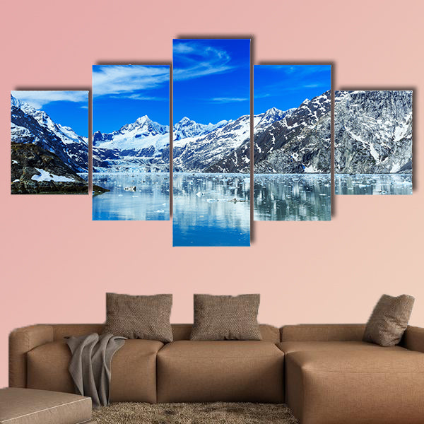 Panoramic view of Glacier Bay national Park. John Hopkins Glacier wall art