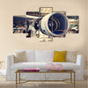 Engine of the airplane under heavy maintenance multi panel canvas wall art