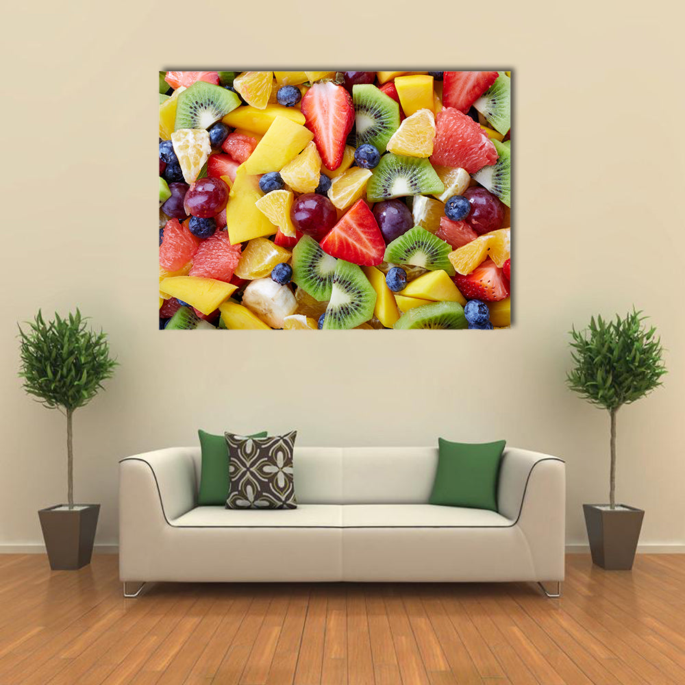 Background of healthy fresh fruits Multi panel canvas wall art