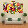 Background of healthy fresh fruits Multi panel canvas wall art