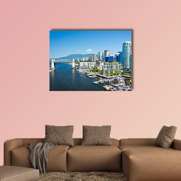 Beautiful view of Vancouver, British Columbia, Canada Multi panel canvas wall art