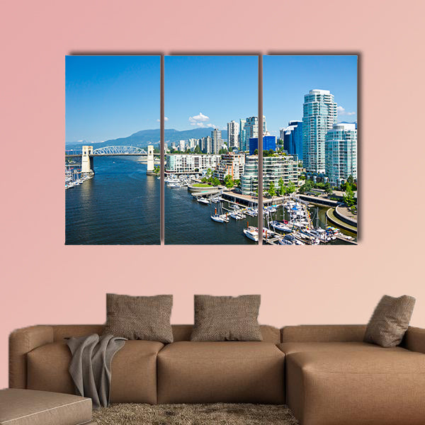 Beautiful view of Vancouver, British Columbia, Canada Multi panel canvas wall art