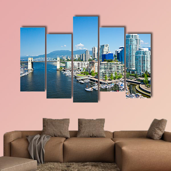 Beautiful view of Vancouver, British Columbia, Canada Multi panel canvas wall art