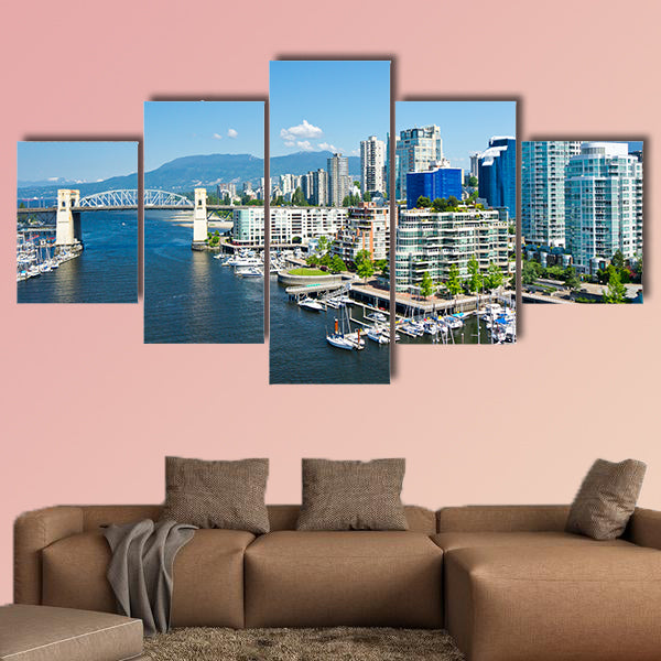 Beautiful view of Vancouver, British Columbia, Canada Multi panel canvas wall art