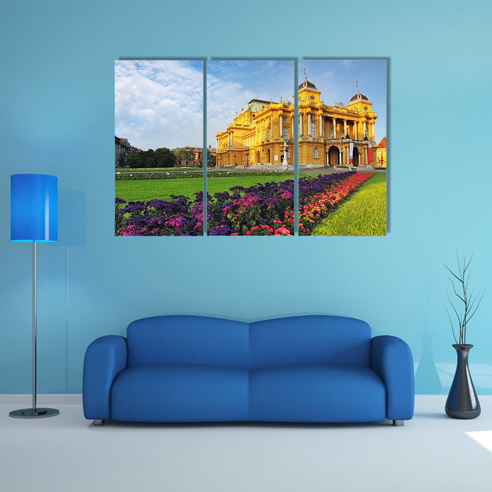 Croatian National Theater Zagreb Multi Panel Canvas Wall Art