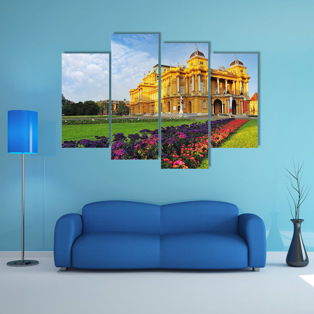 Croatian National Theater Zagreb Multi Panel Canvas Wall Art