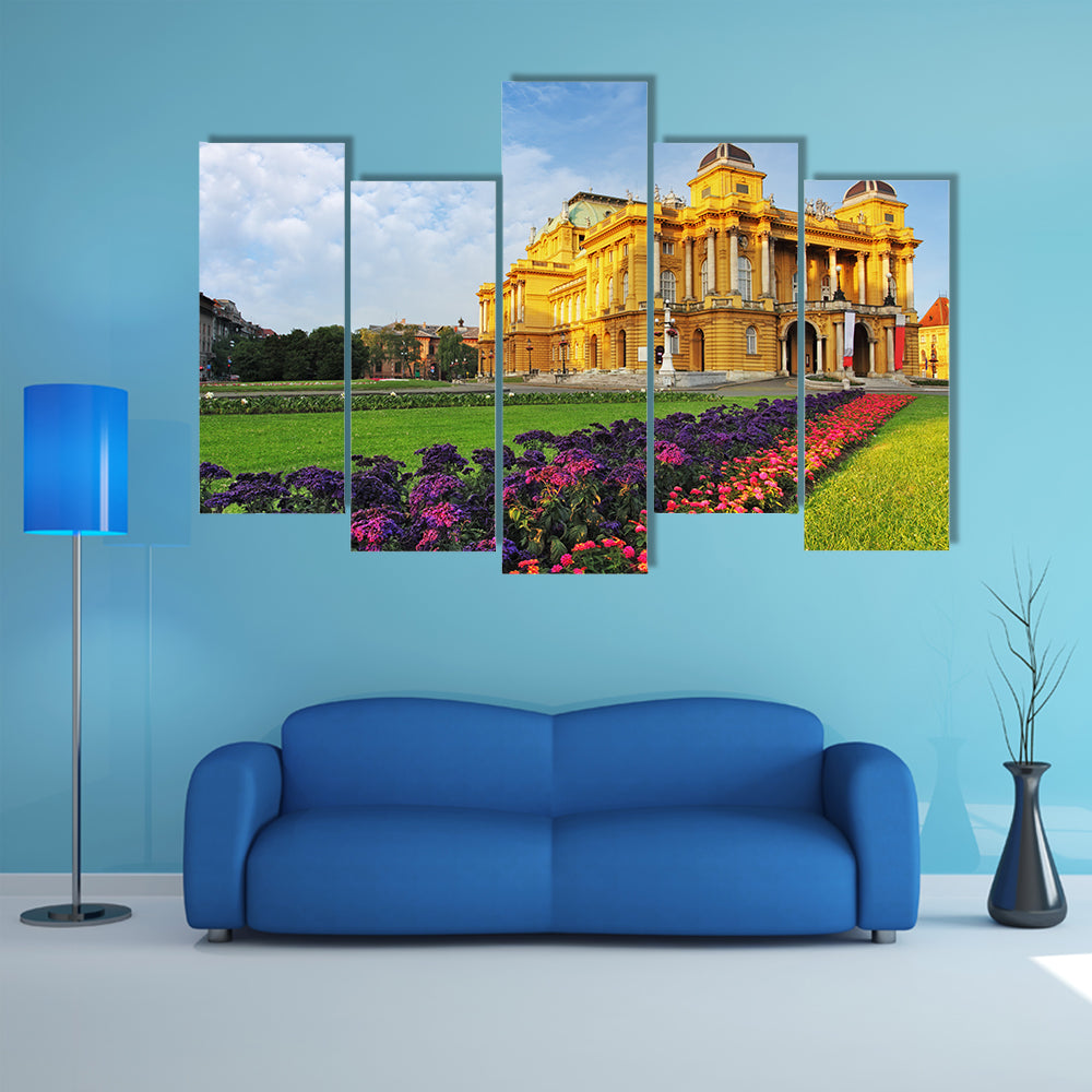 Croatian National Theater Zagreb Multi Panel Canvas Wall Art