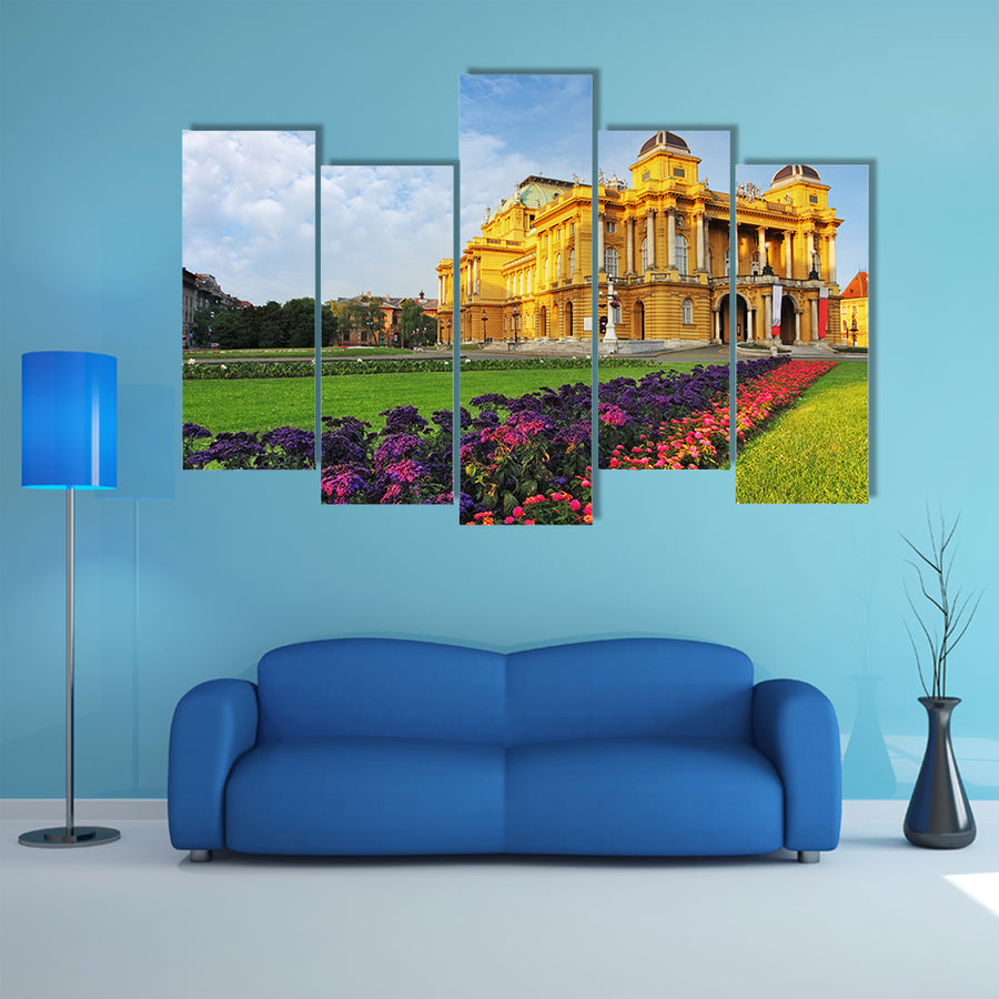 Croatian National Theater Zagreb Multi Panel Canvas Wall Art