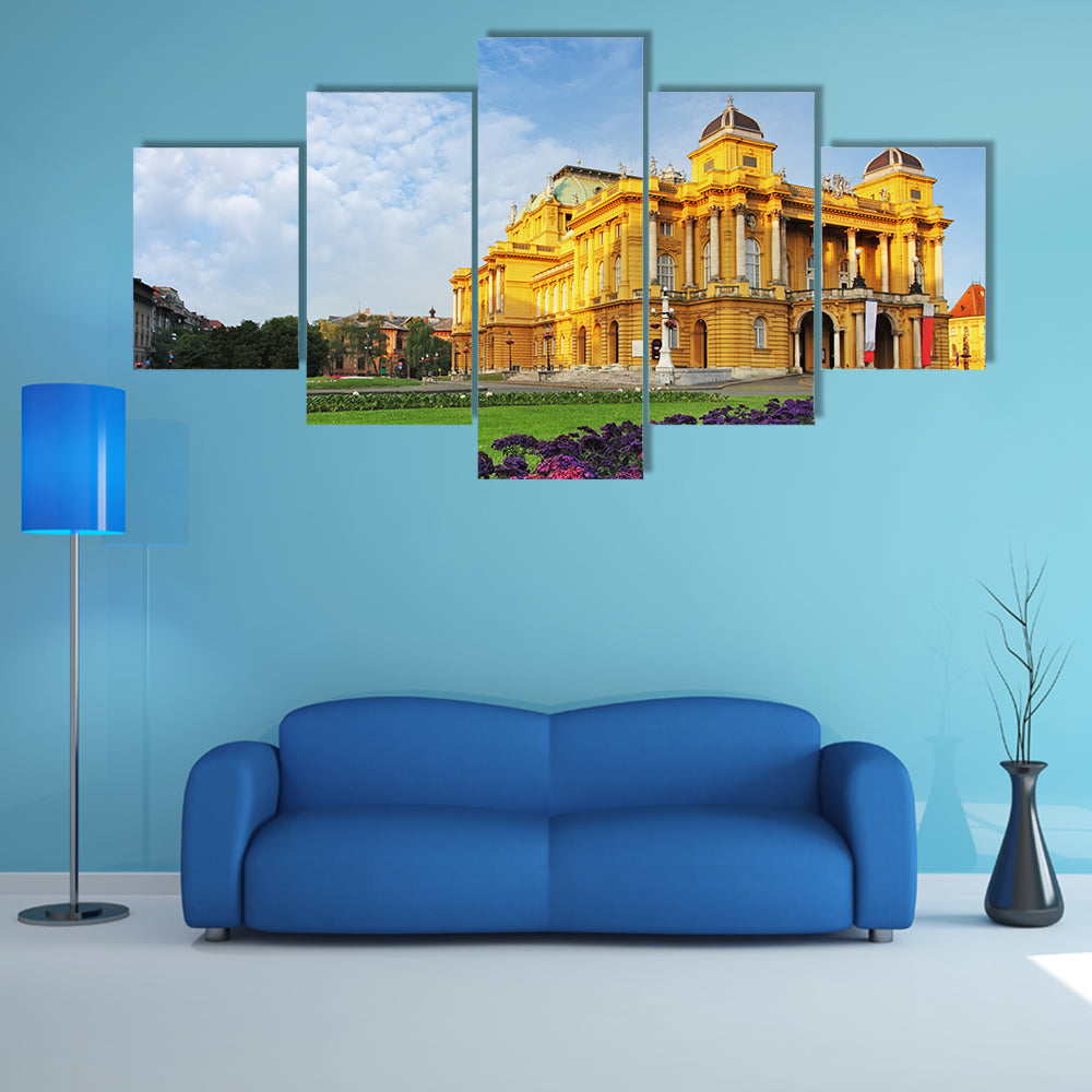 Croatian National Theater Zagreb Multi Panel Canvas Wall Art